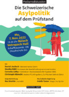 Podium zum Thema «Die schweizerische Asylpolitik auf dem Prüfstand»